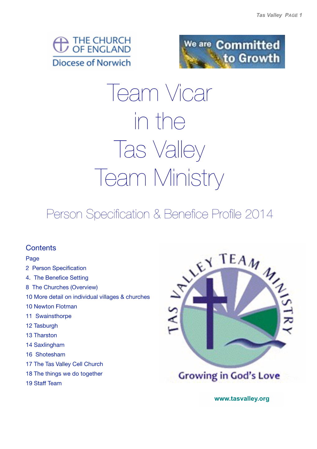 Team Vicar in the Tas Valley Team Ministry