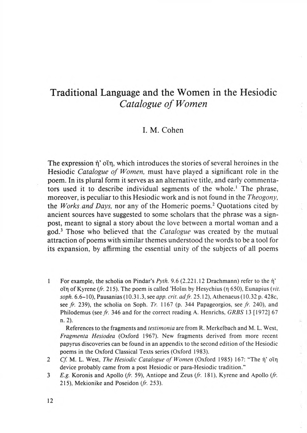 Catalogue of Women