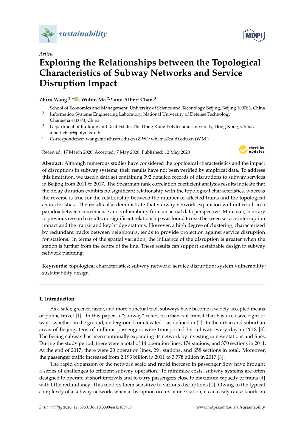 Exploring the Relationships Between the Topological Characteristics of Subway Networks and Service Disruption Impact