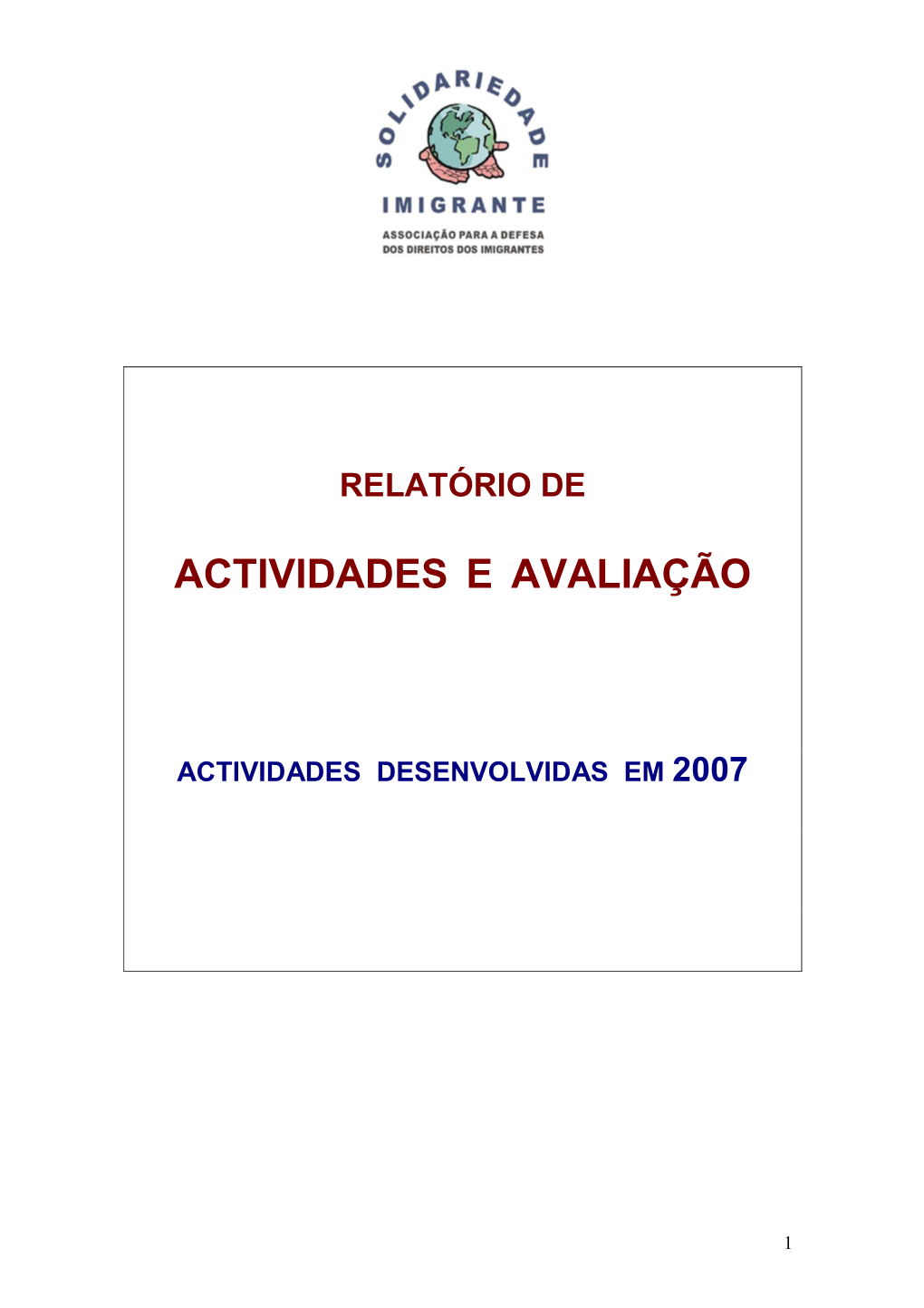 Relatório De Actividades Em