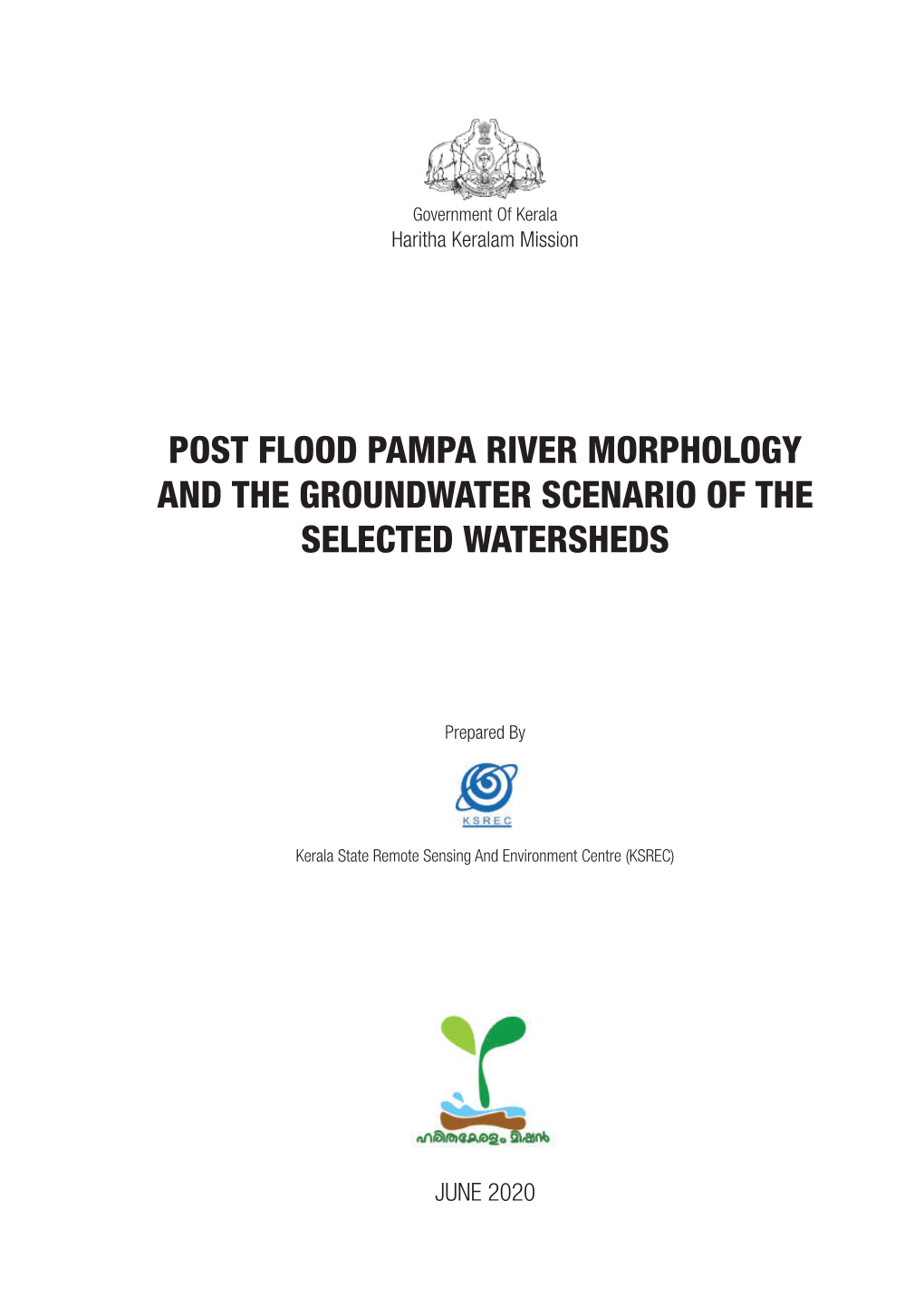 Post Flood Pampa River Morphology and the Groundwater Scenario of the Selected Watersheds