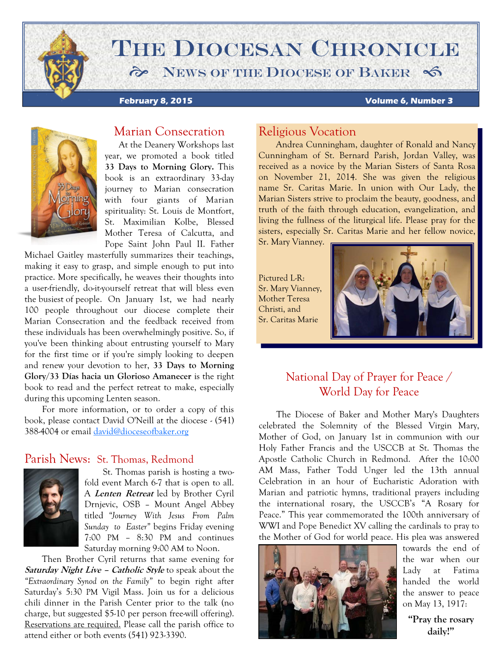 The DIOCESAN Chronicle