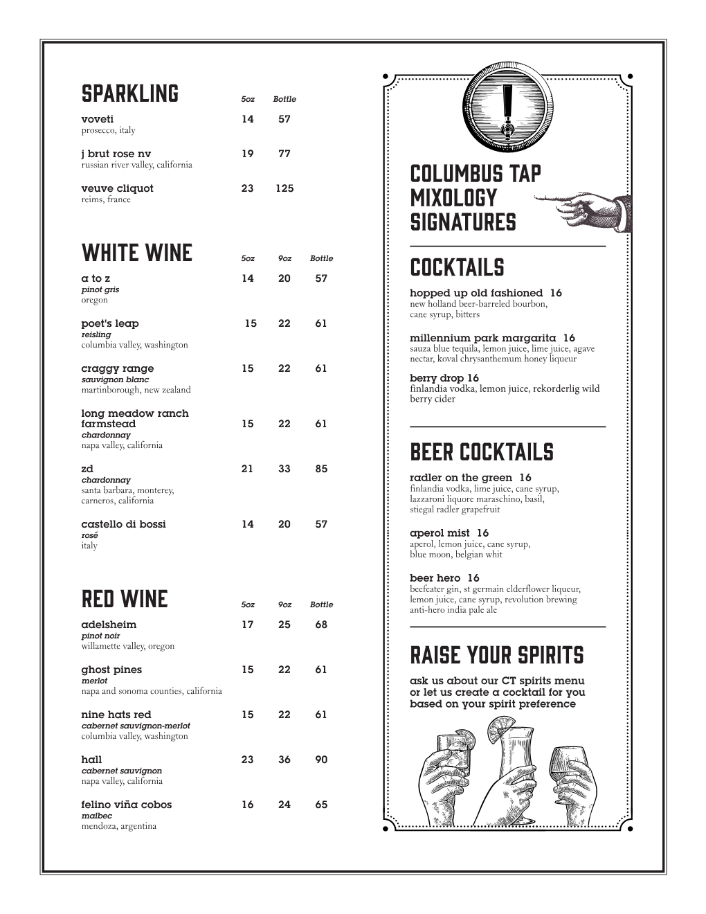 Beverage Menu