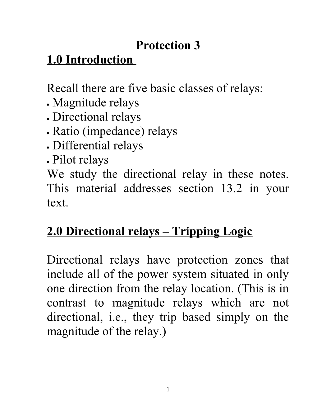 Recall There Are Five Basic Classes of Relays