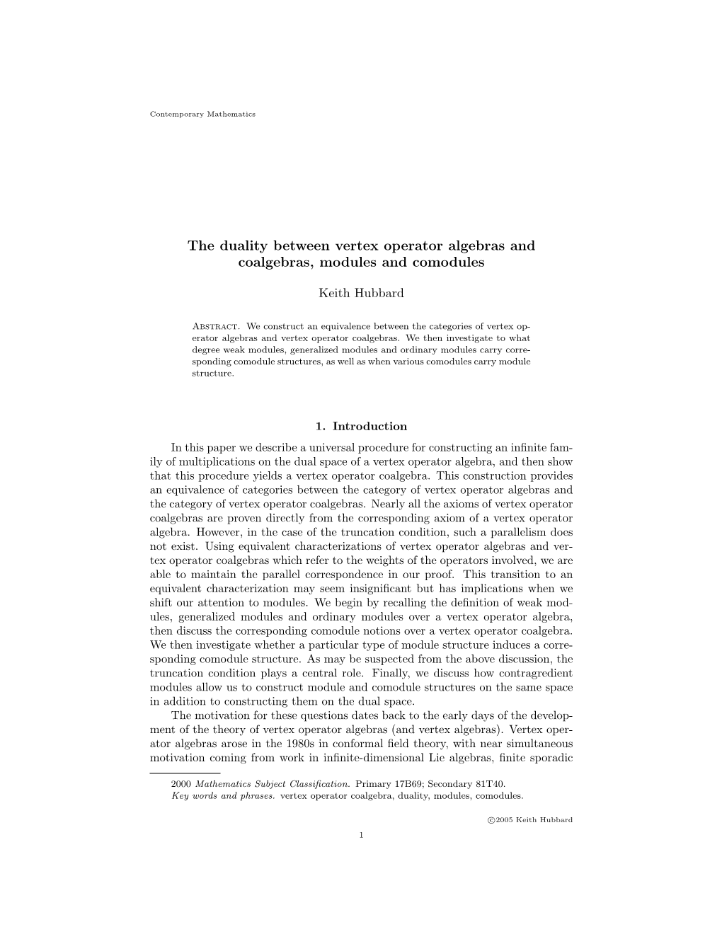 The Duality Between Vertex Operator Algebras and Coalgebras, Modules and Comodules