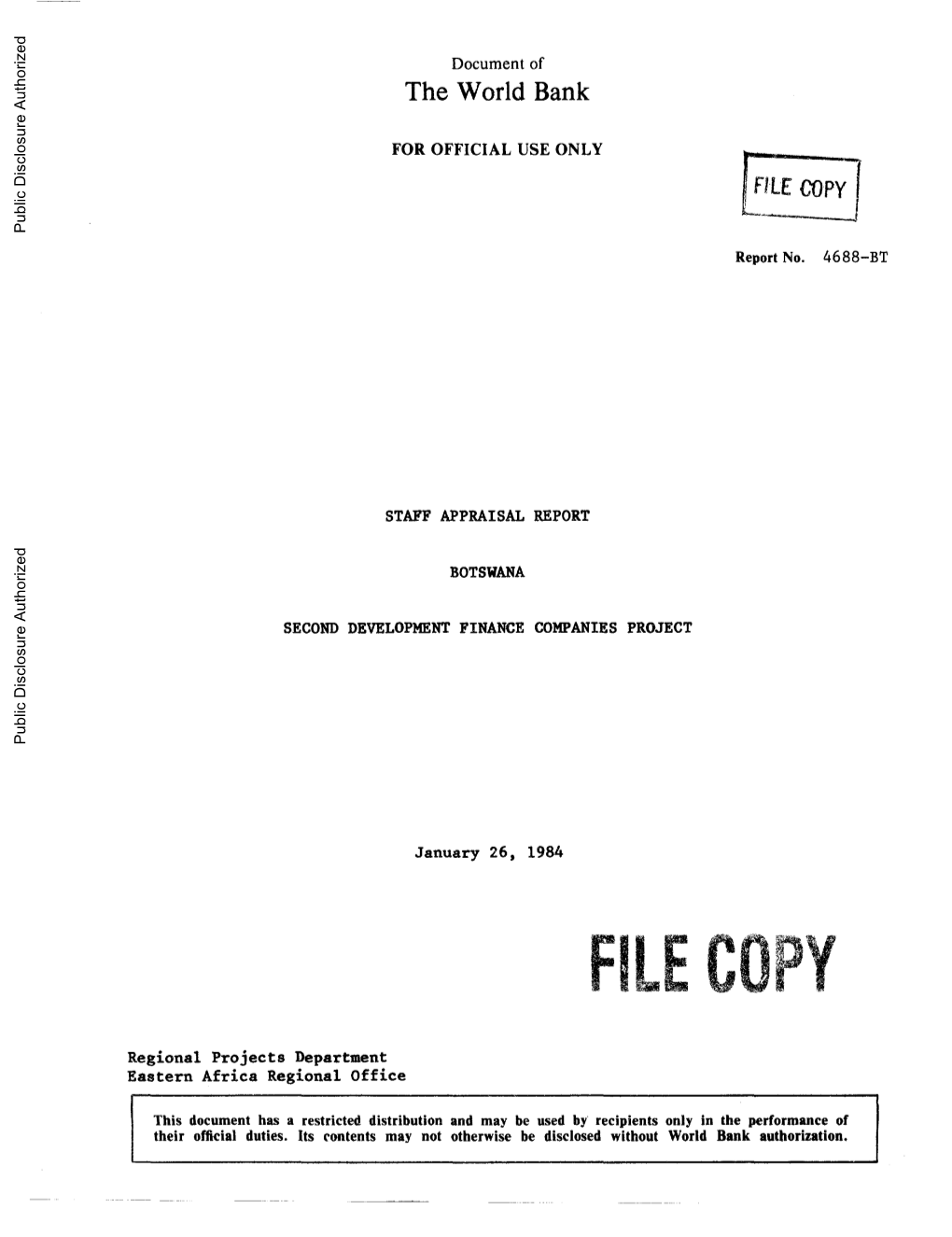 World Bank Document