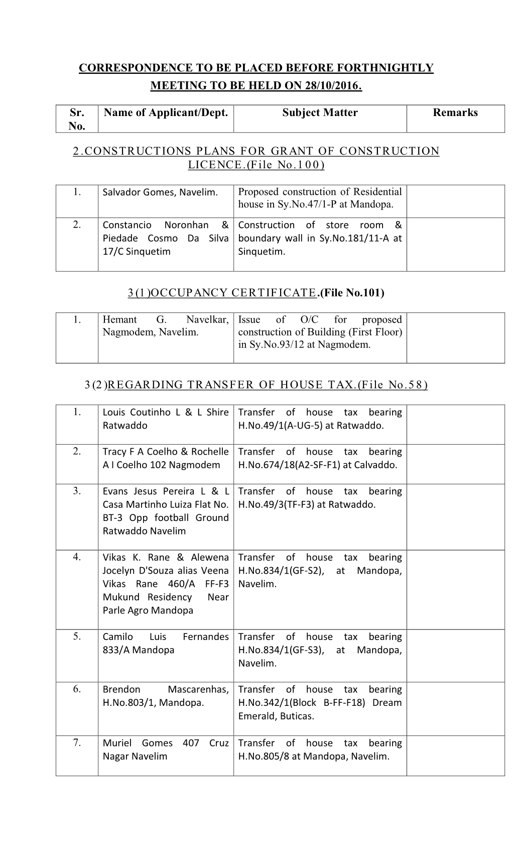 Agenda 28-10-2016