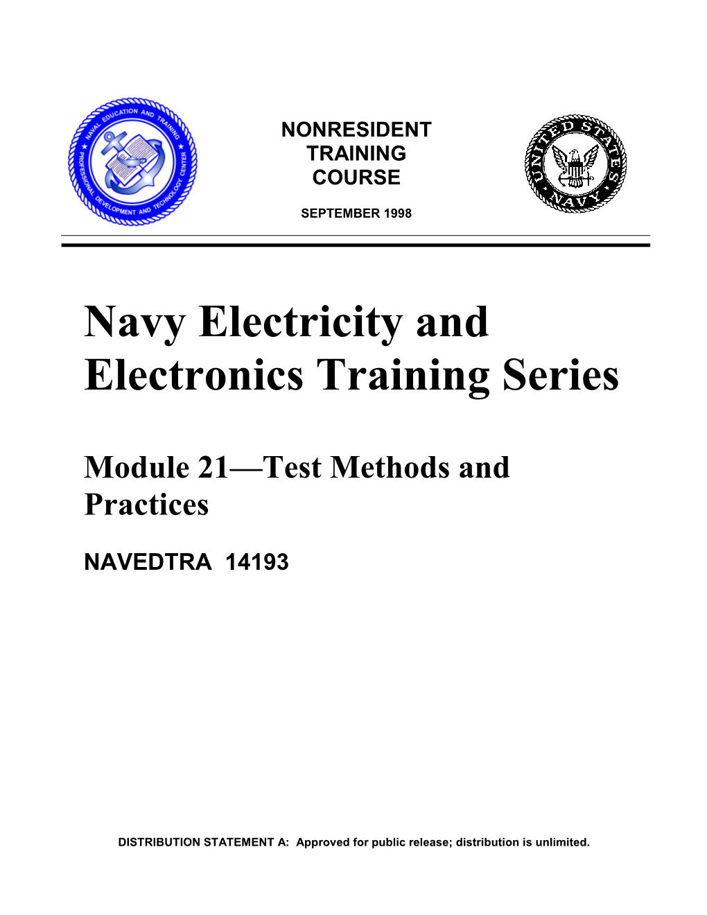 Navy Electricity and Electronics Training Series