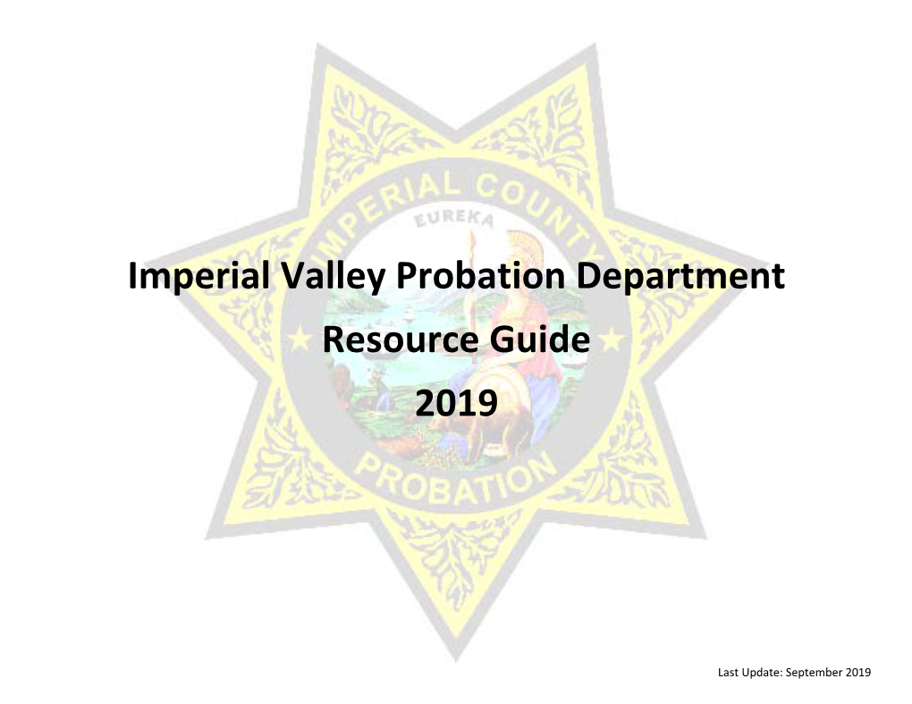 Imperial Valley Probation Department Resource Guide 2019