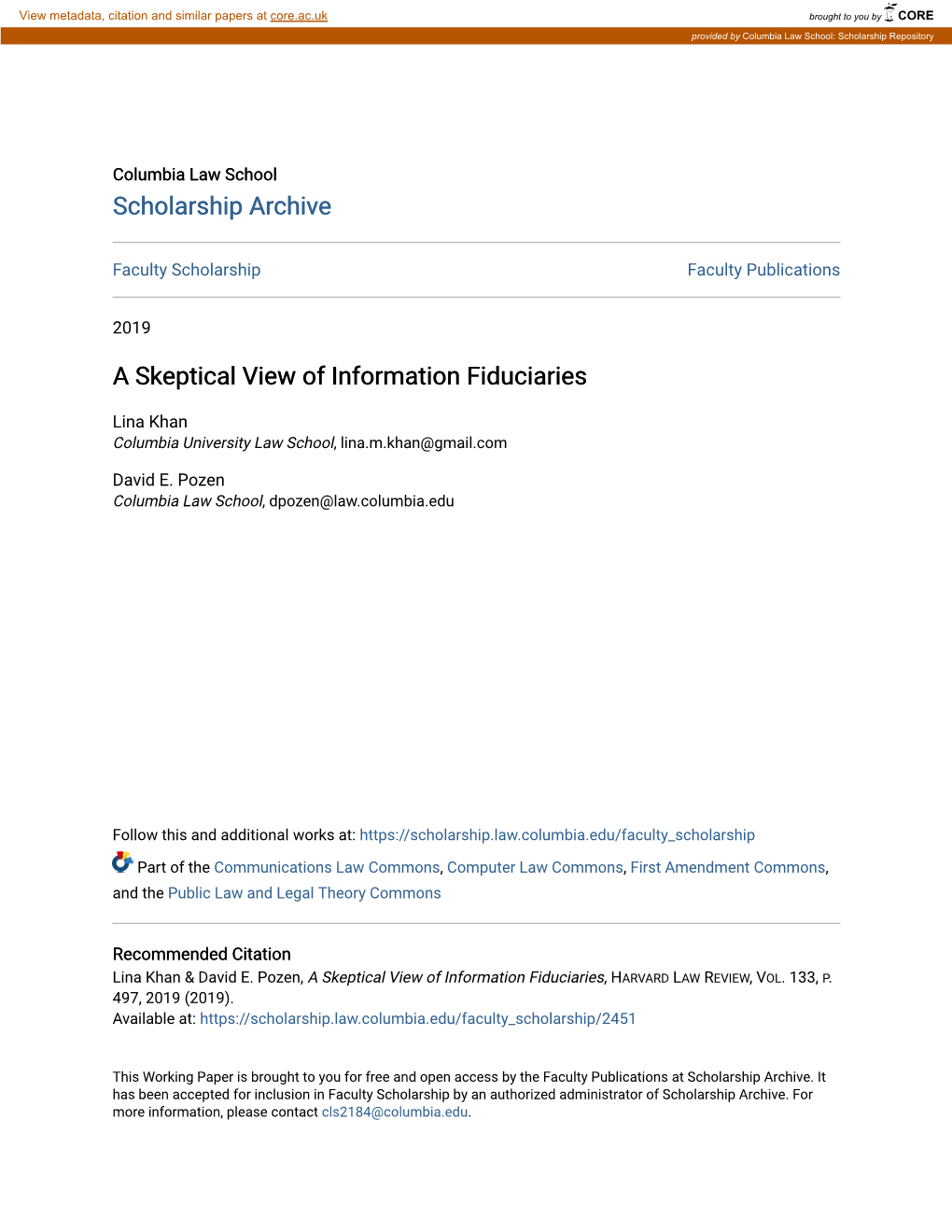 A Skeptical View of Information Fiduciaries