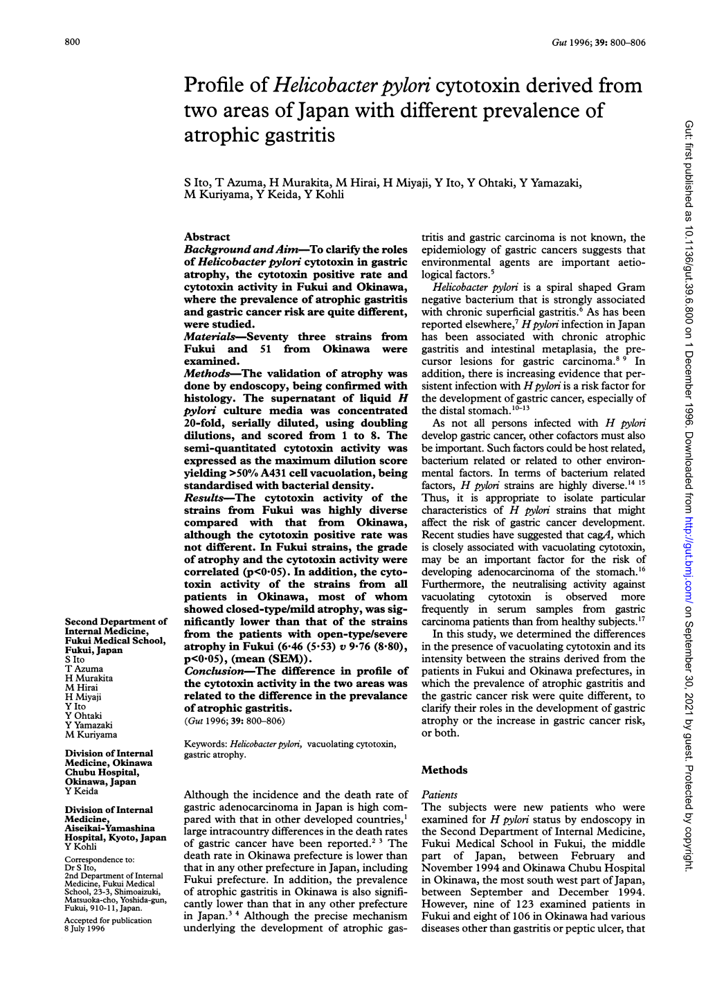 Atrophic Gastritis