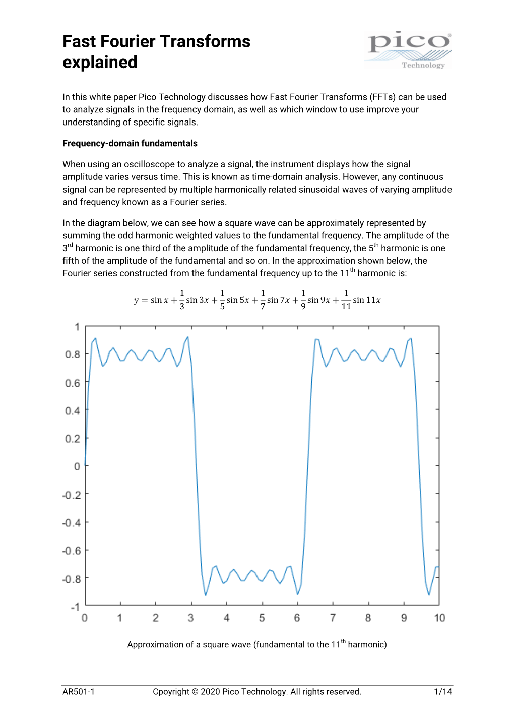 Fast Fourier Transforms Explained