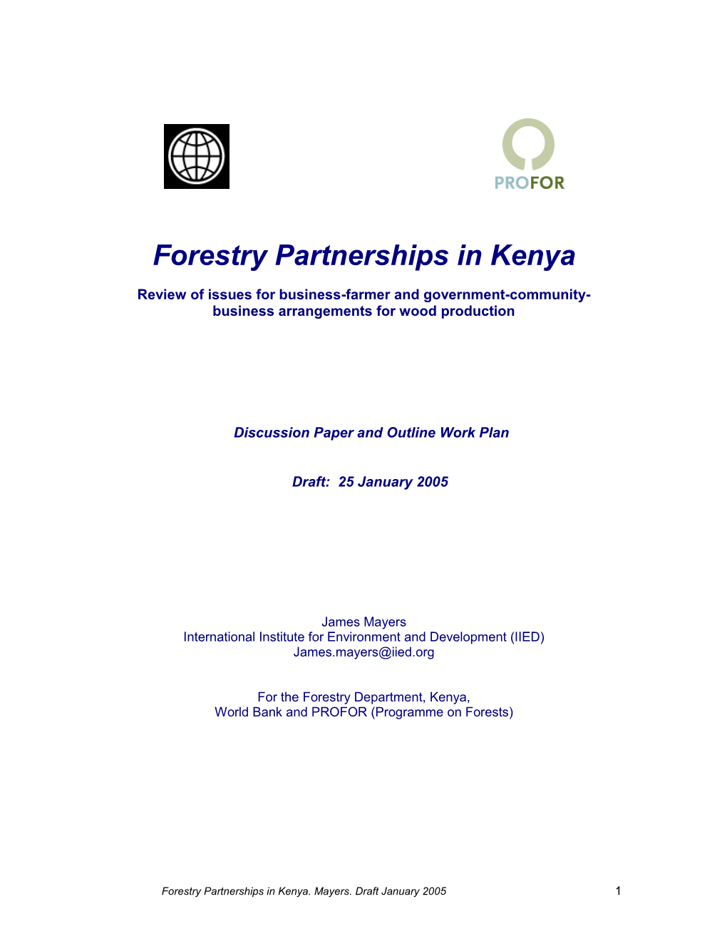 Forestry Partnerships in Kenya