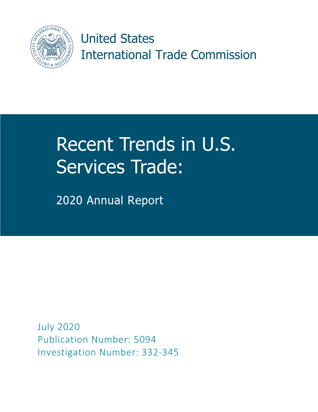Recent Trends in U.S. Services Trade 2020 Annual Report