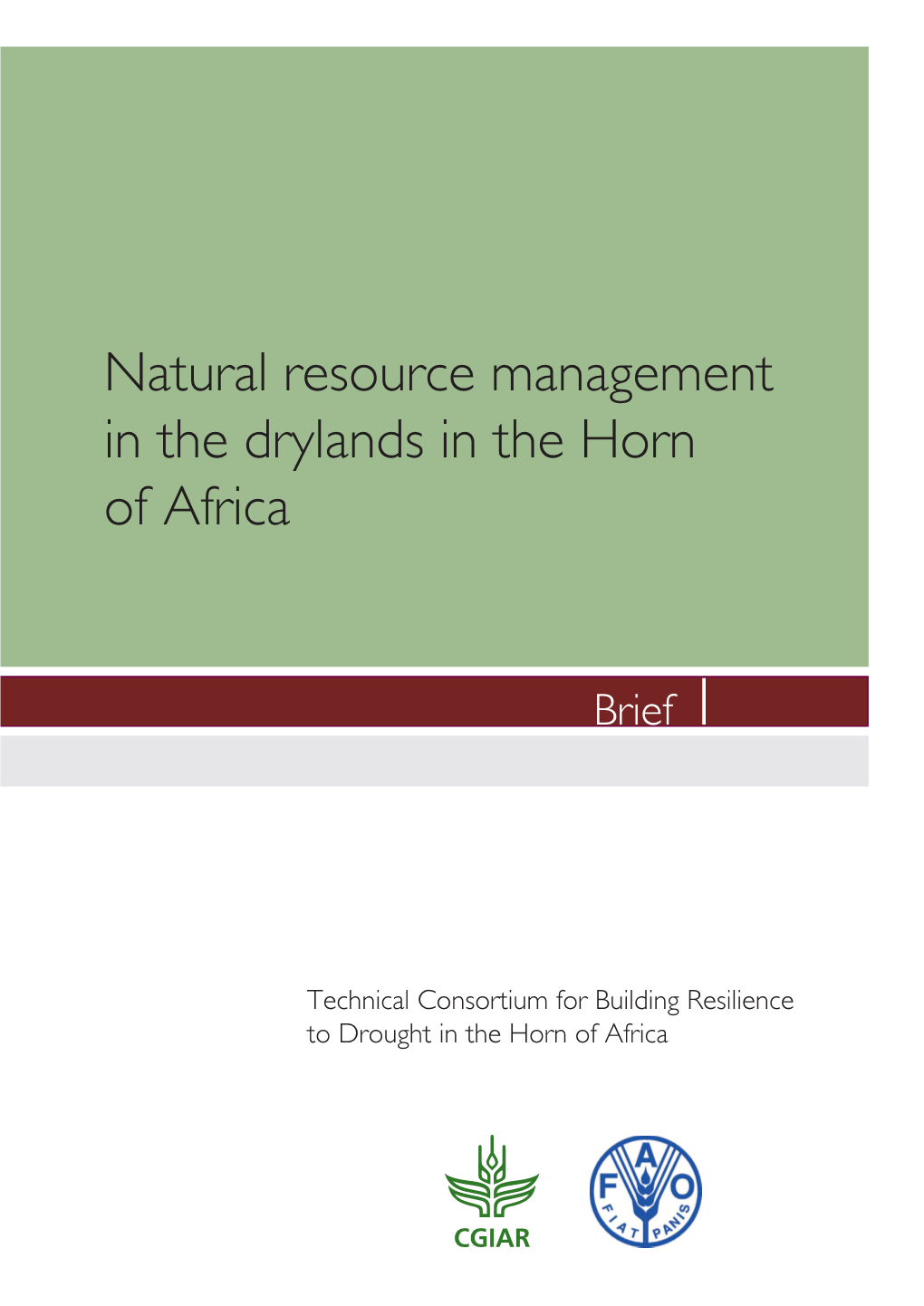 Natural Resource Management in the Drylands in the Horn of Africa