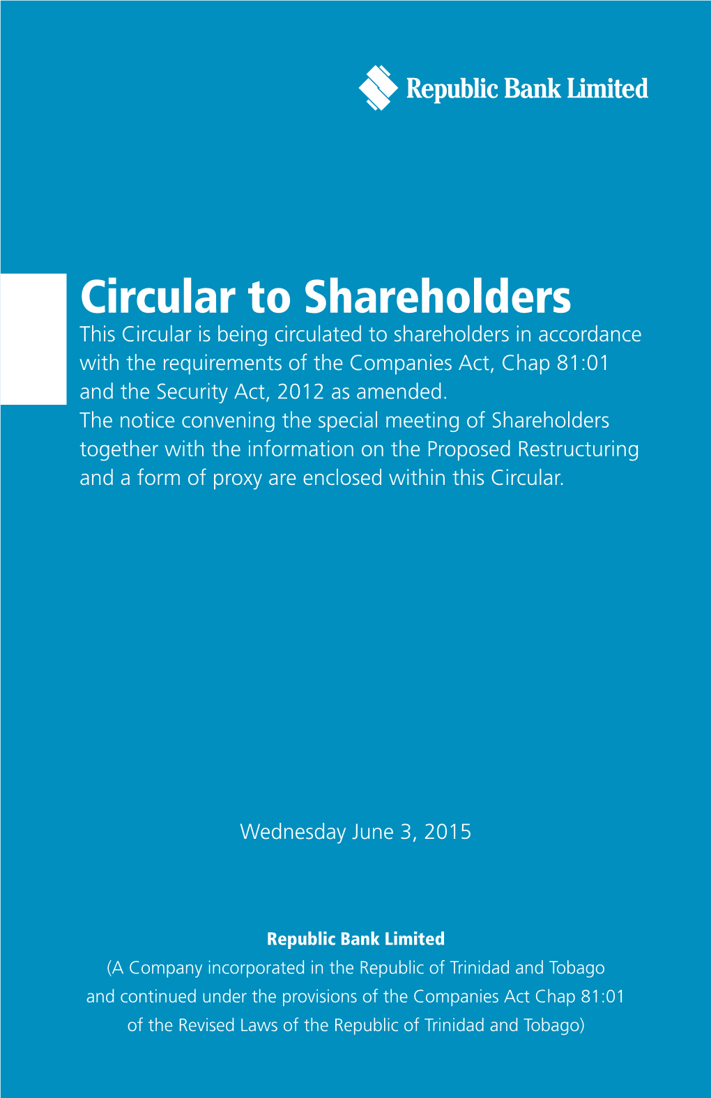 Circular to Shareholders