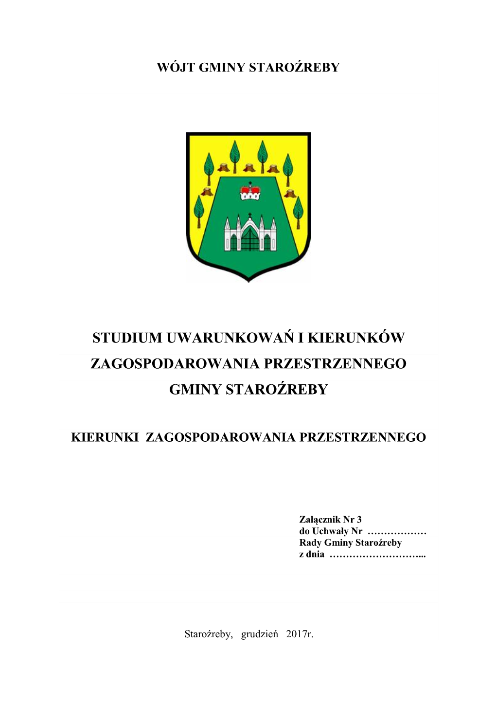 Studium Gm. Staroźreby Zmiana Dla Dz. Nr Ewid. 139 W M. Dąbrusk