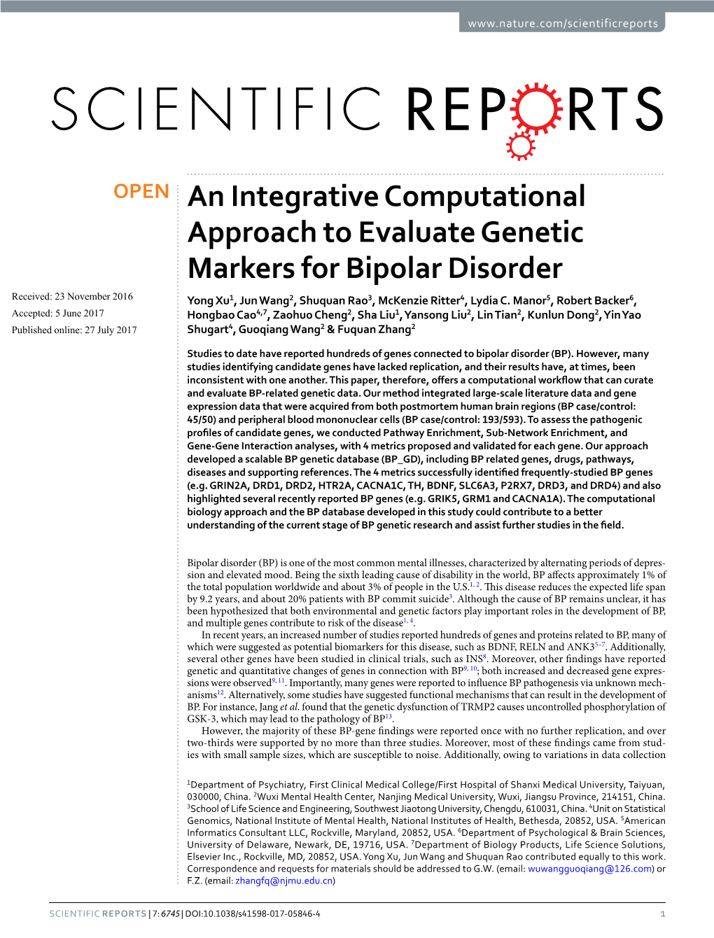 An Integrative Computational Approach to Evaluate Genetic