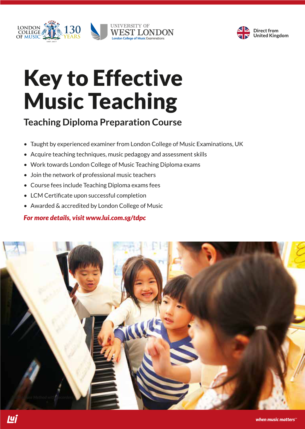 Key to Effective Music Teaching Teaching Diploma Preparation Course