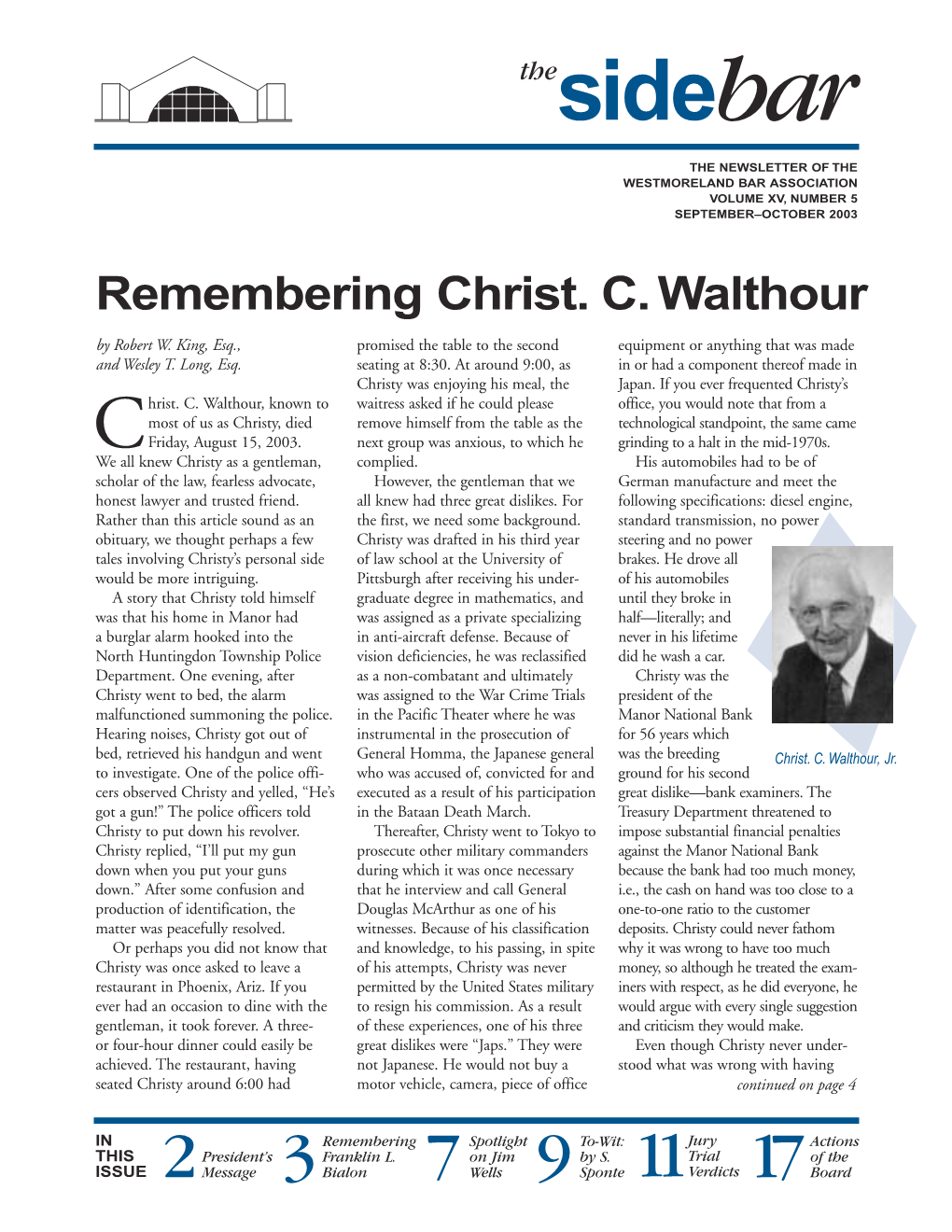 Remembering Christ. C. Walthour