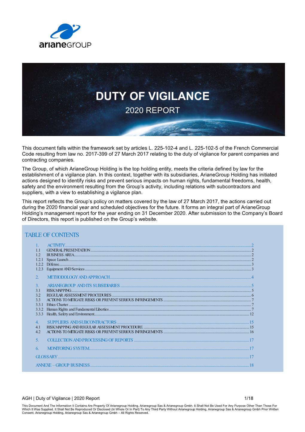 Download Duty of Vigilance – Report 2020