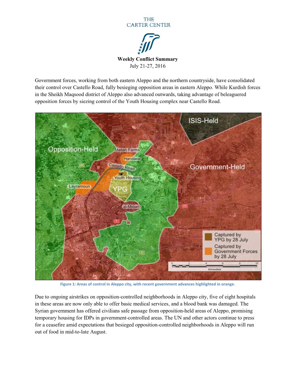 Weekly Conflict Summary July 21-27, 2016