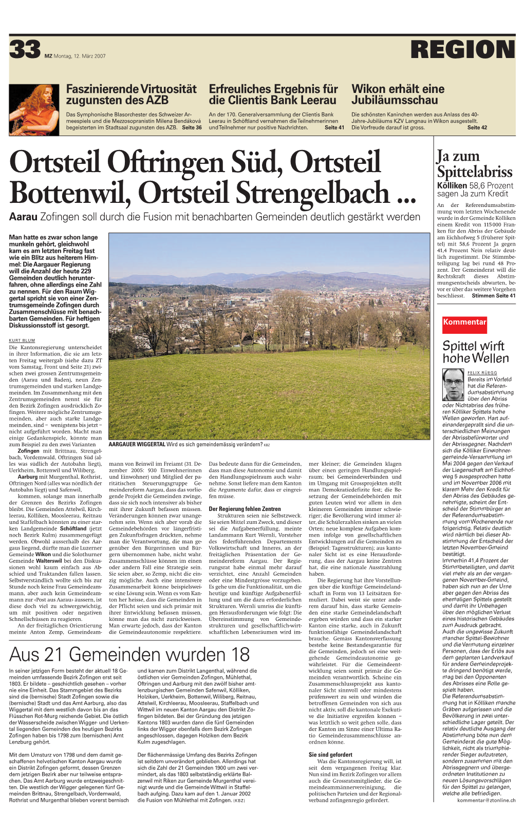 Ortsteiloftringensüd,Ortsteil Bottenwil,Ortsteilstrengelbach