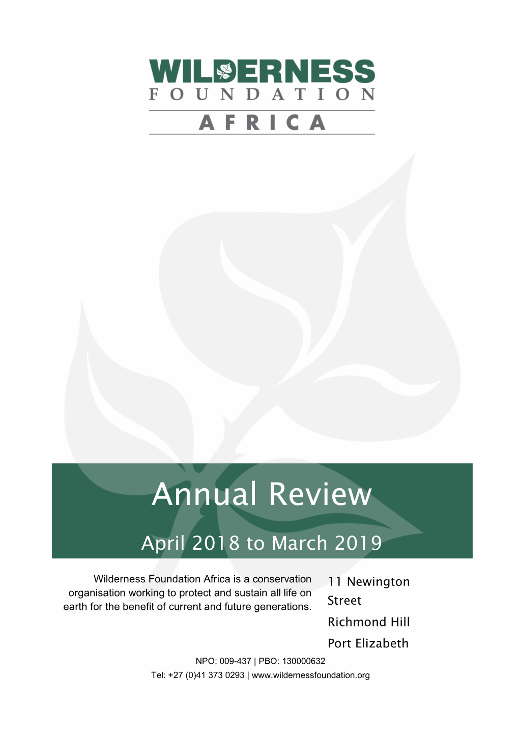 WFA Annual Review 2018/2019
