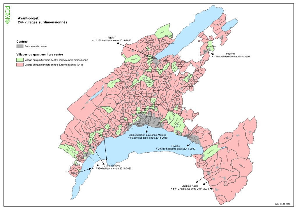 Avant-Projet, 244 Villages Surdimensionnés