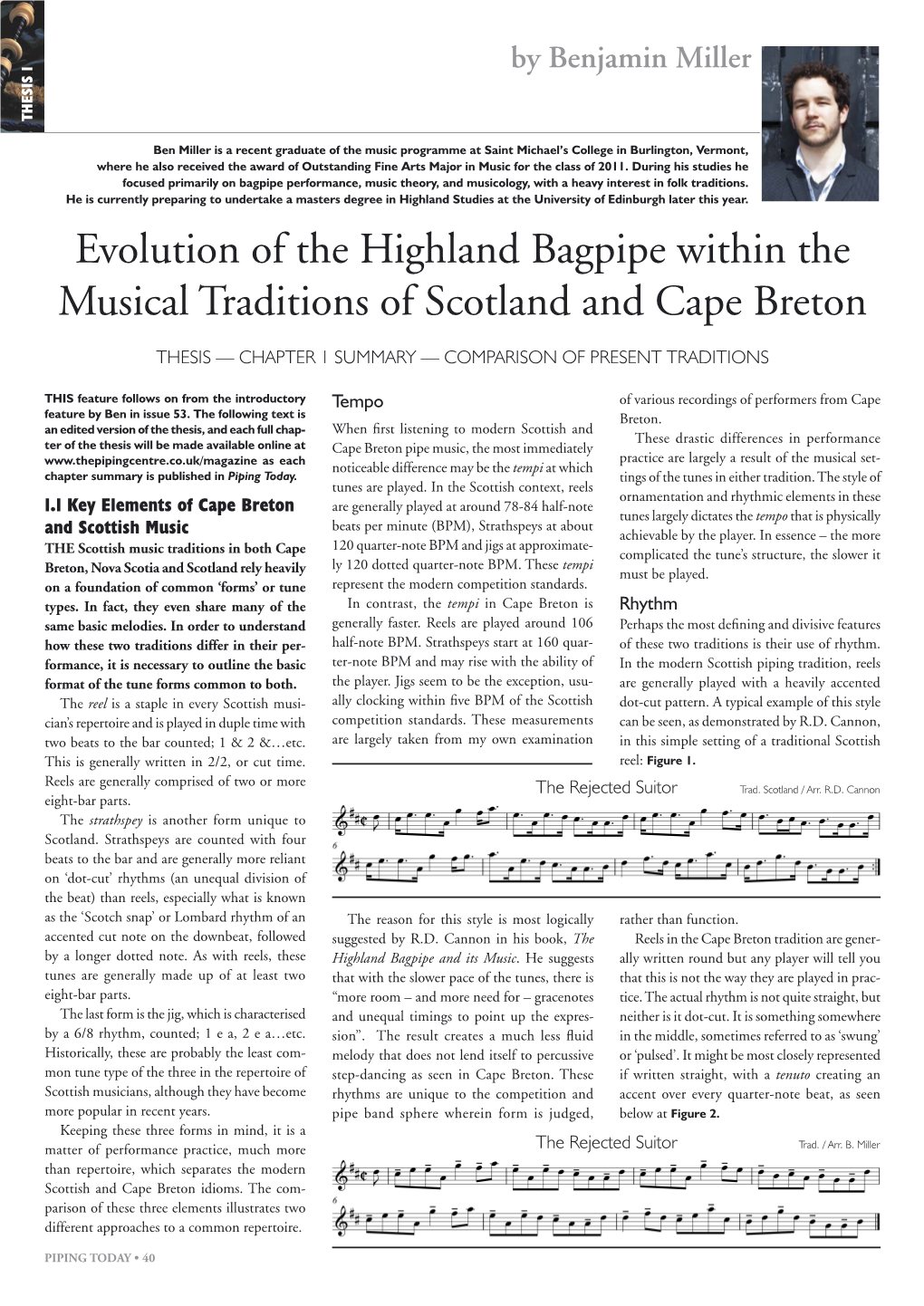 Evolution of the Highland Bagpipe Within the Musical Traditions Of