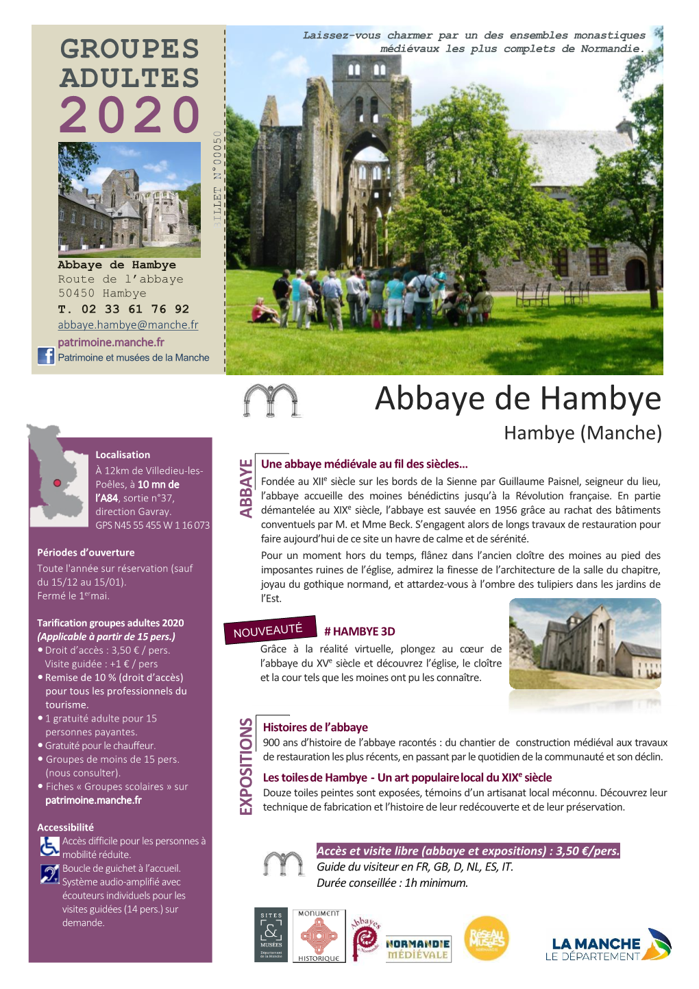 Abbaye De Hambye Route De L’Abbaye 50450 Hambye T