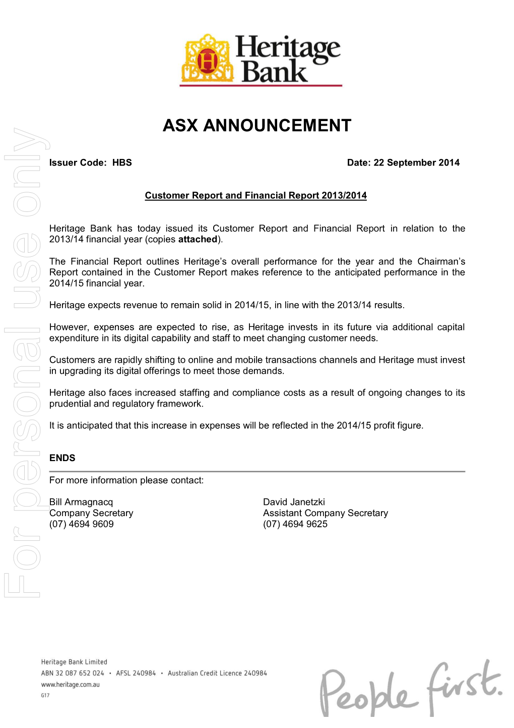 Asx Announcement