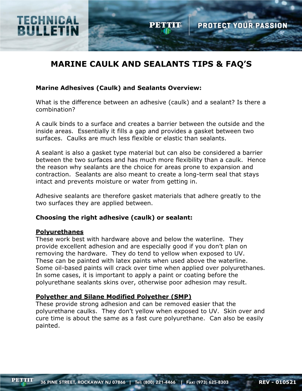 Marine Caulk and Sealants Tips & Faq's