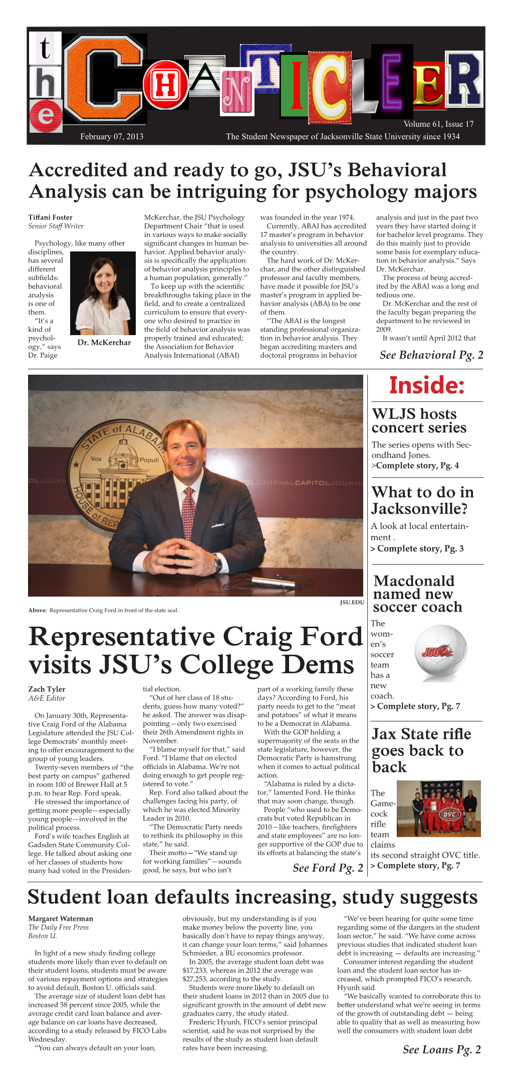 Representative Craig Ford Visits JSU's College Dems