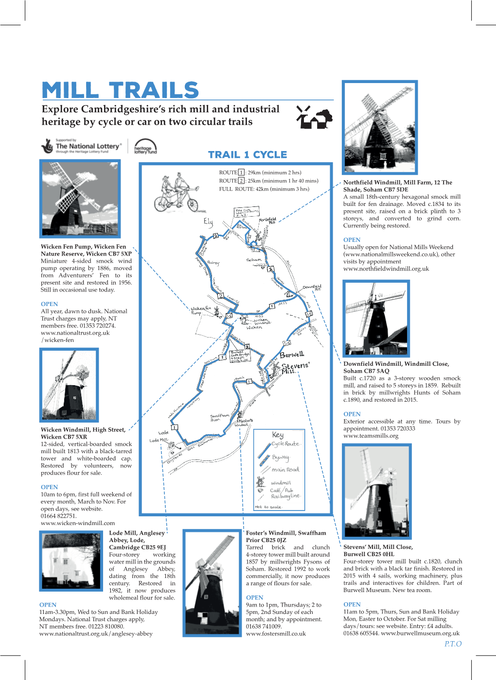 Mill Trails Explore Cambridgeshire’S Rich Mill and Industrial Heritage by Cycle Or Car on Two Circular Trails