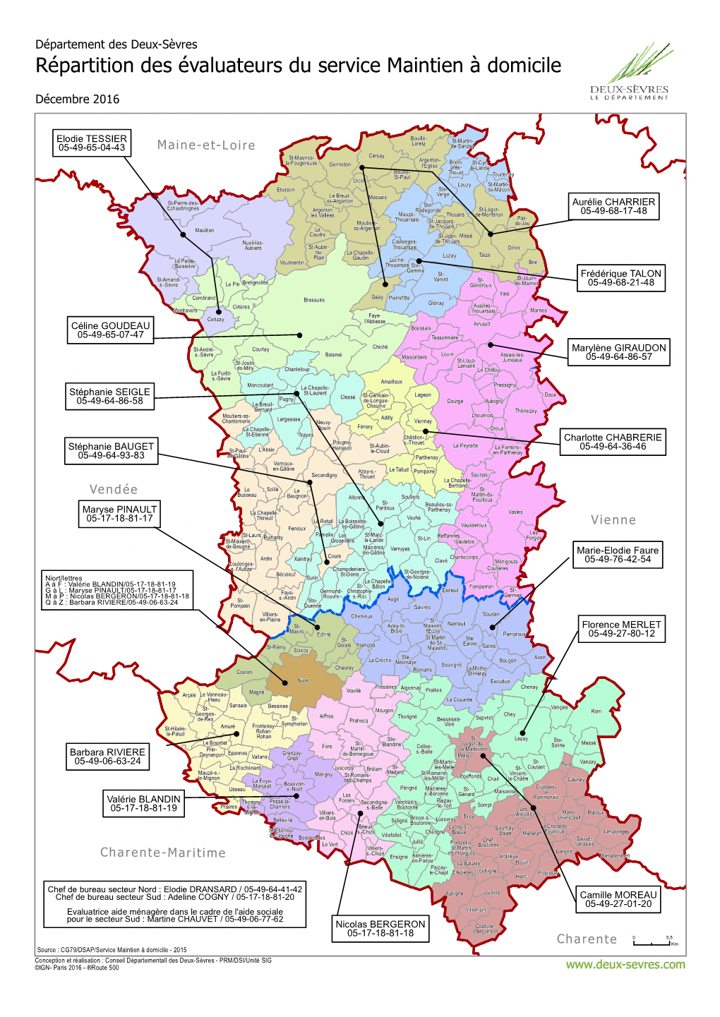 Répartition Des Évaluateurs Du Service Maintien À Domicile