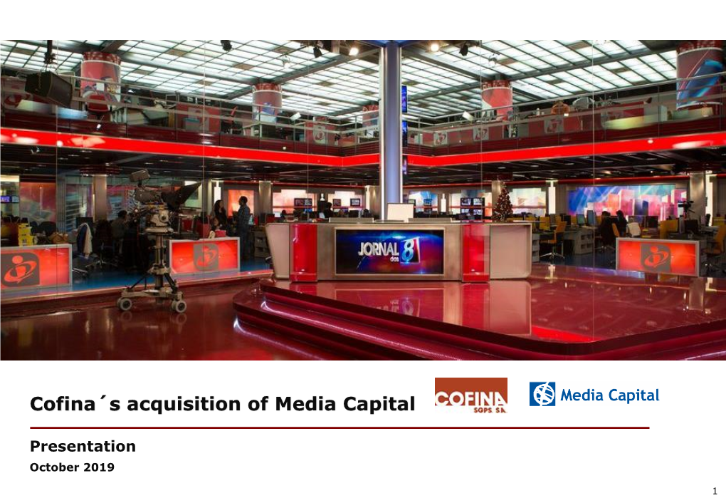 Cofina´S Acquisition of Media Capital