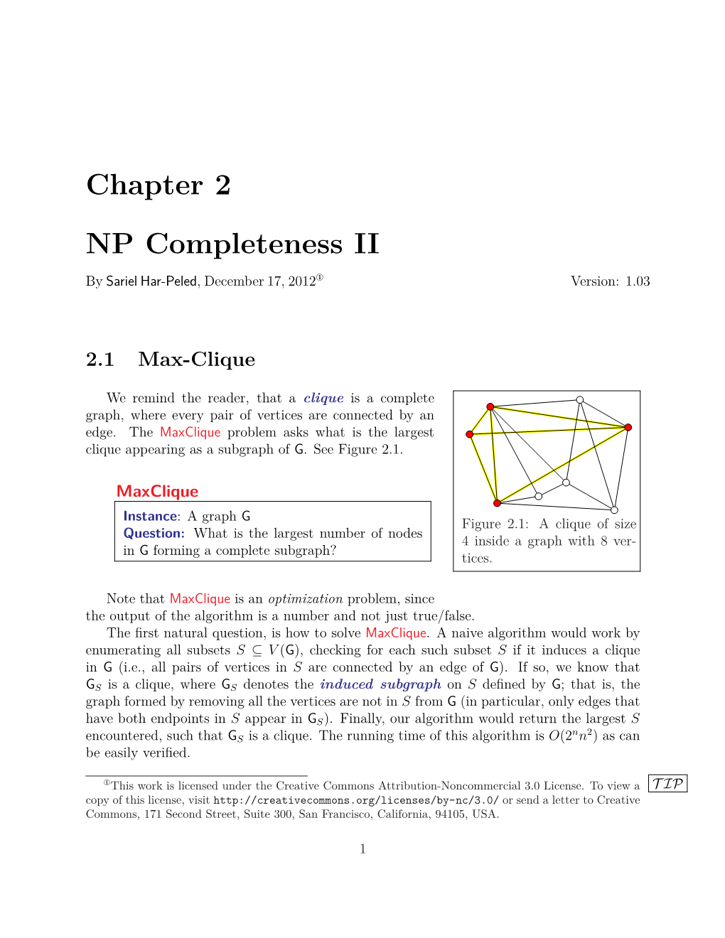 Chapter 2 NP Completeness II
