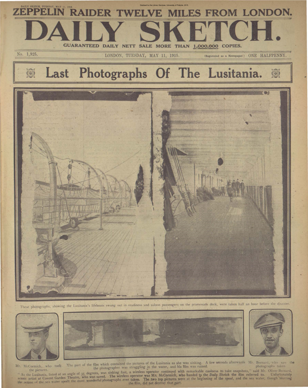 Last Photographs of the Lusitania