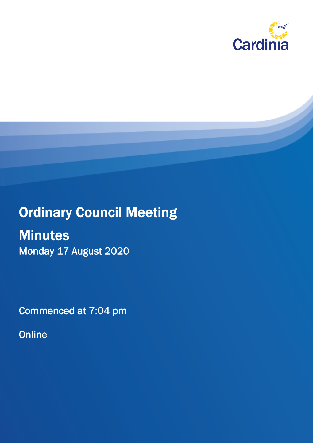 Ordinary Council Meeting Minutes Monday 17 August 2020