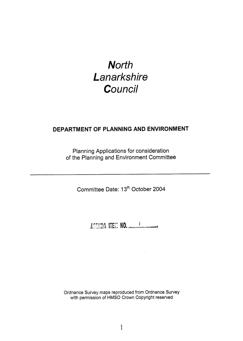 Planning Applications Index