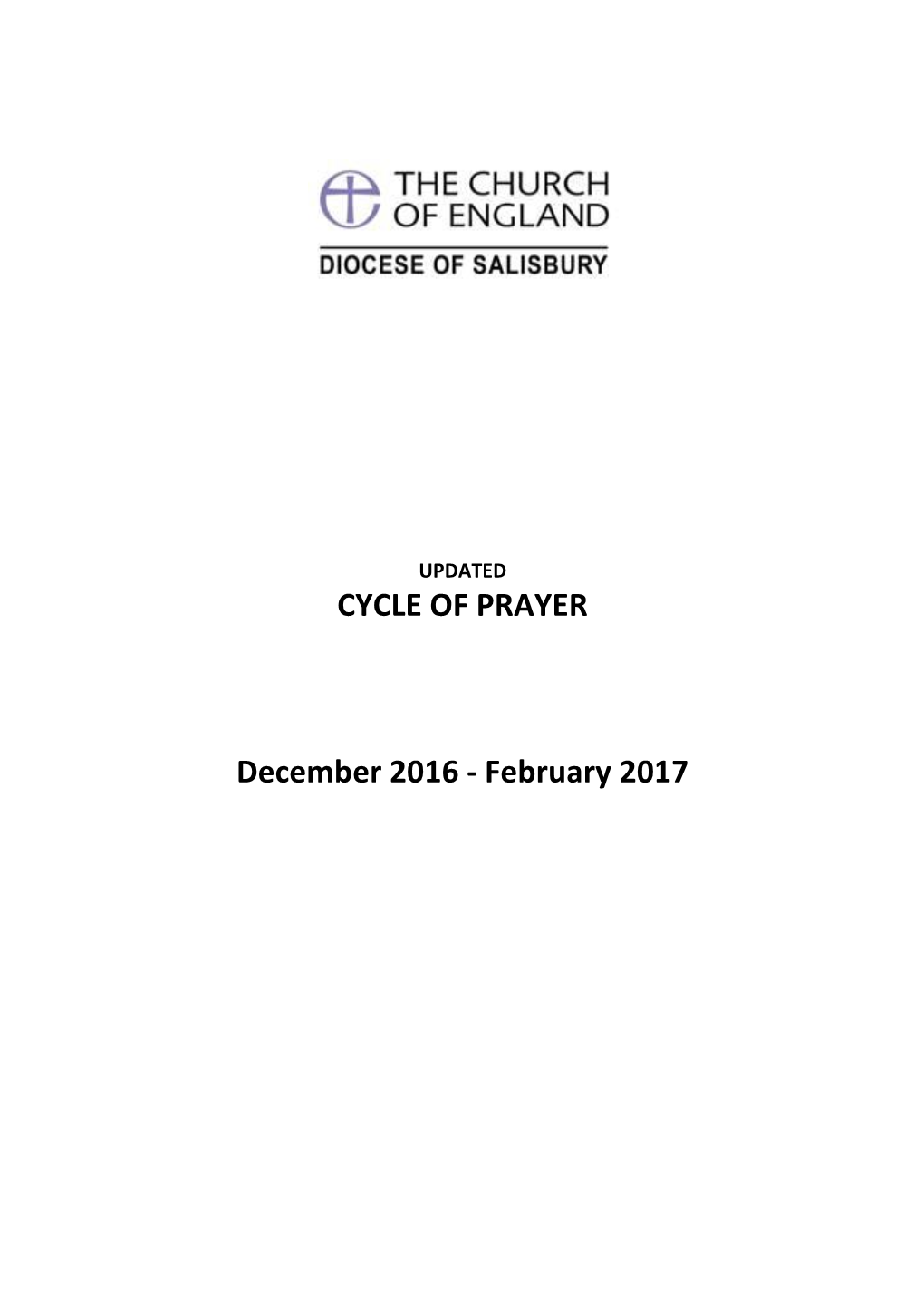 CYCLE of PRAYER December 2016
