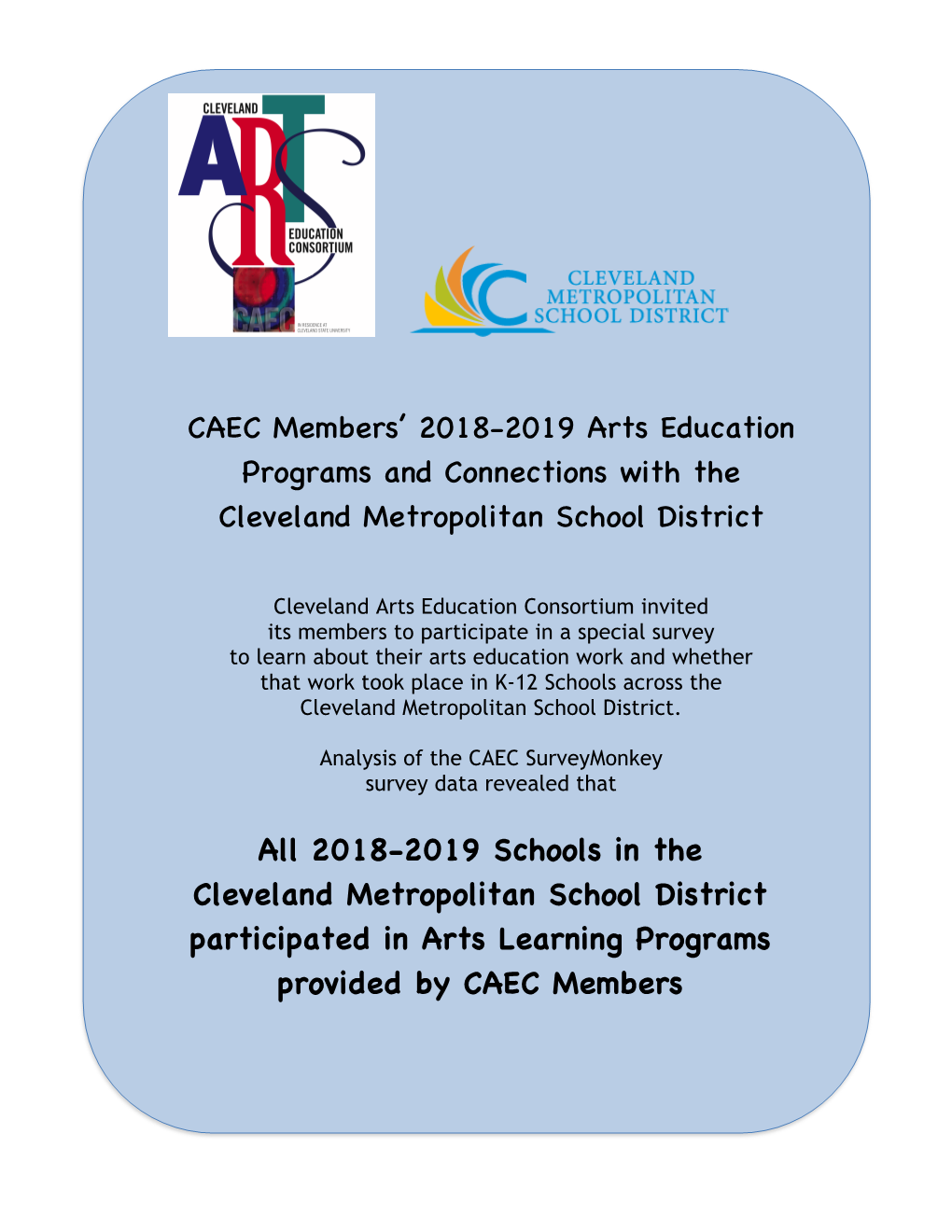 CAEC CMSD 2018-2019 Survey Report