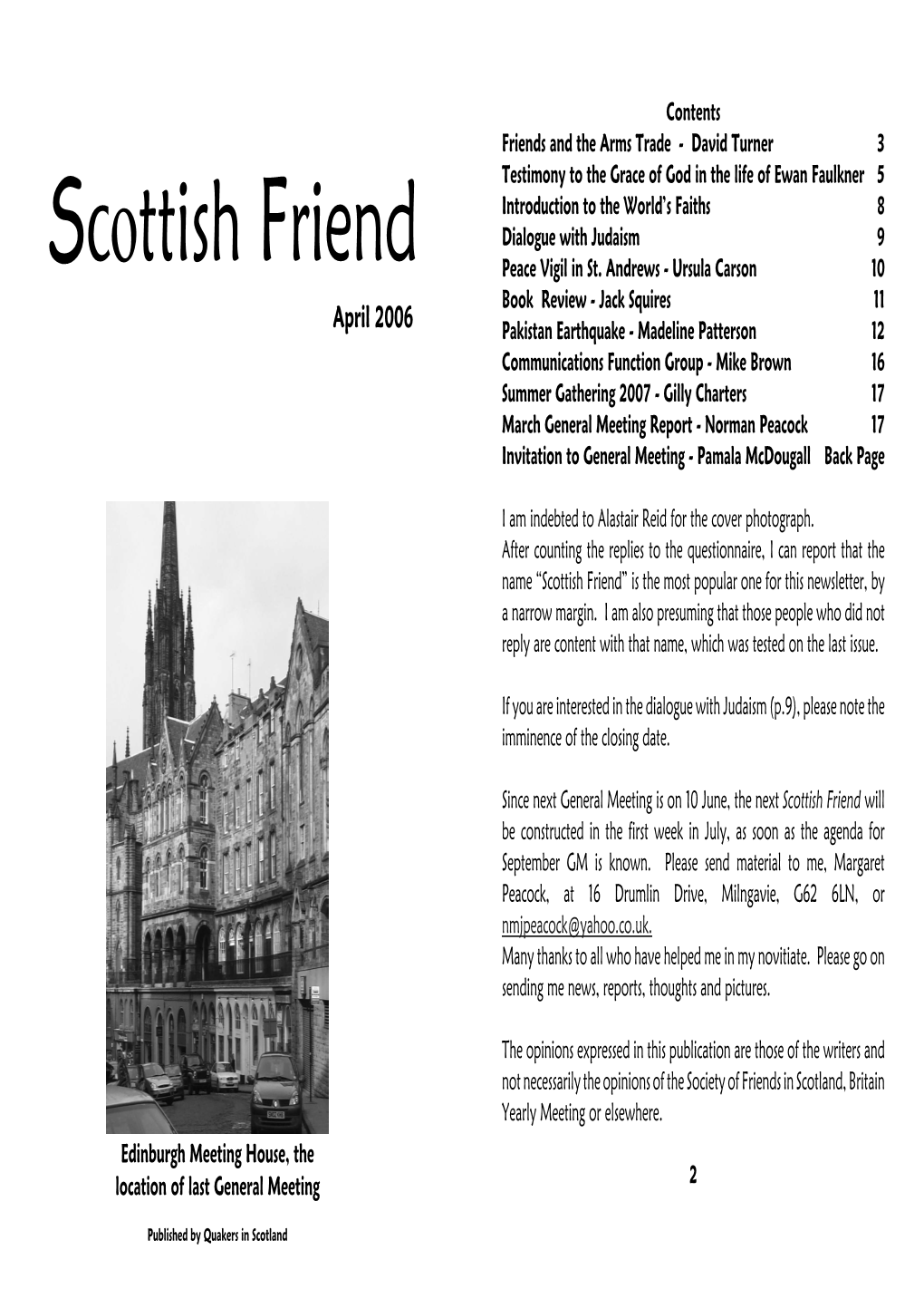 Scottish Friend” Is the Most Popular One for This Newsletter, by a Narrow Margin