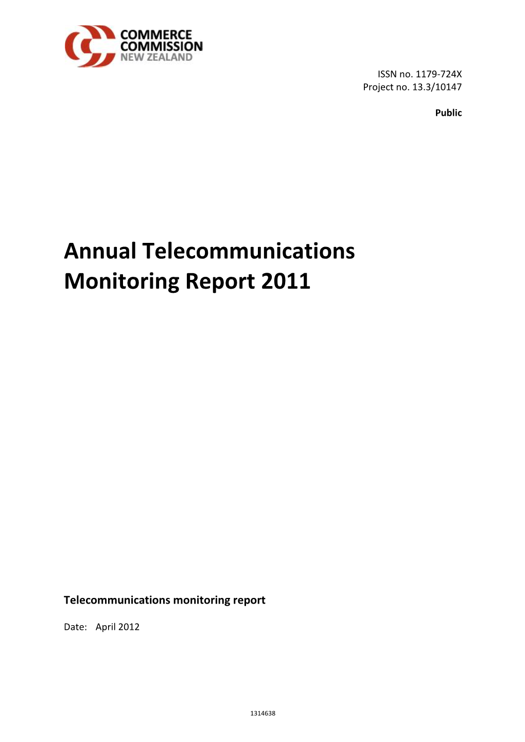 Annual Telecommunications Monitoring Report 2011