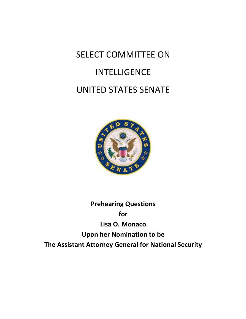 Select Committee on Intelligence United States Senate