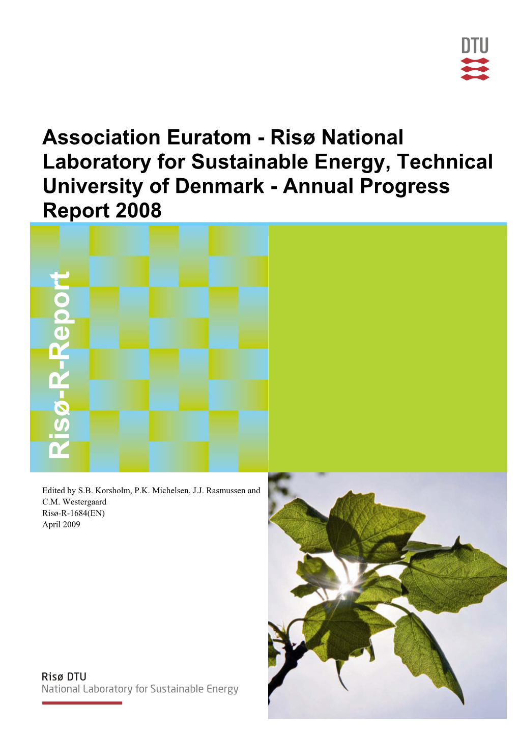 Association Euratom - Risø National Laboratory for Sustainable Energy, Technical University of Denmark - Annual Progress Report 2008 Risø-R-Report