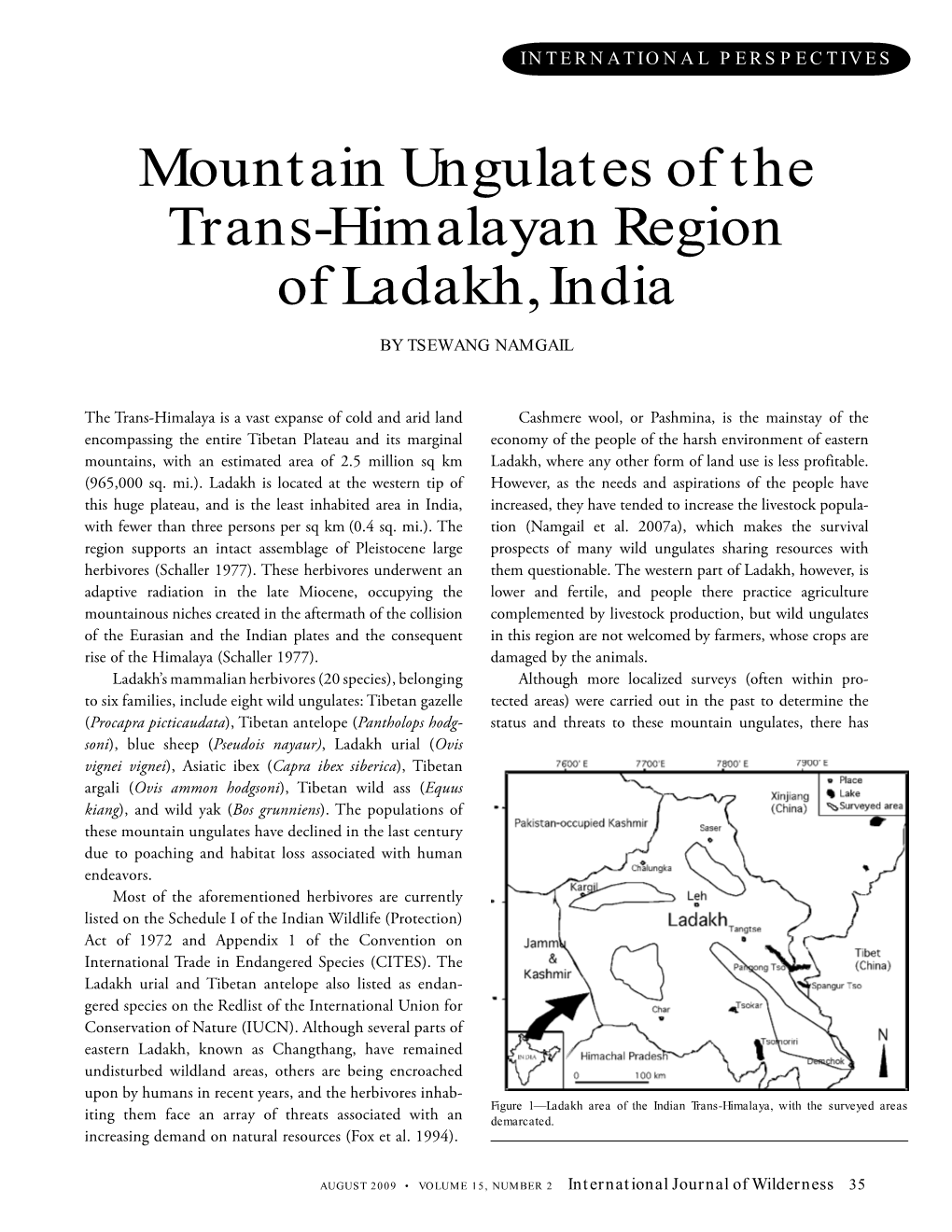 Mountain Ungulates of the Trans-Himalayan Region of Ladakh, India