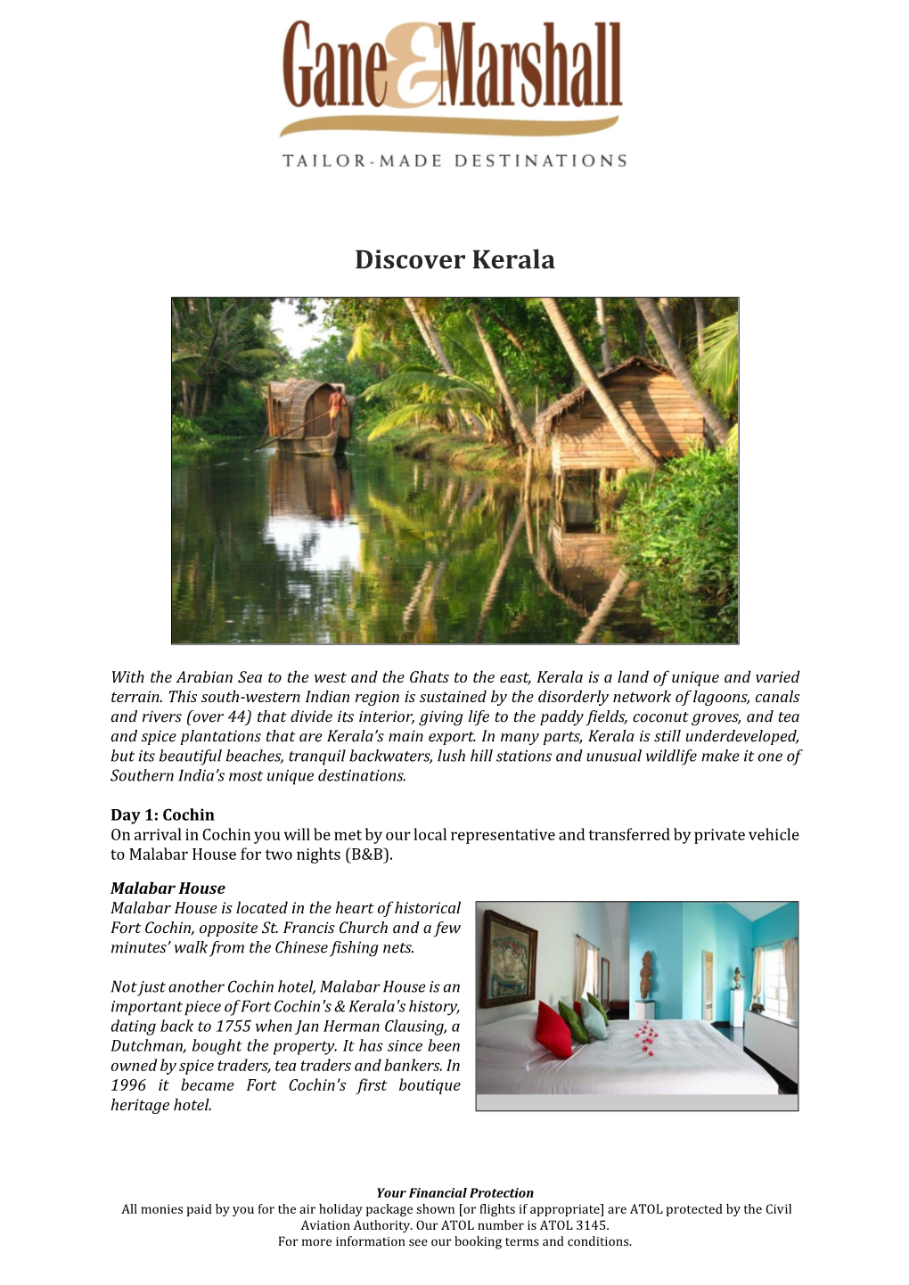 Delights of Kerala Holiday Itinerary