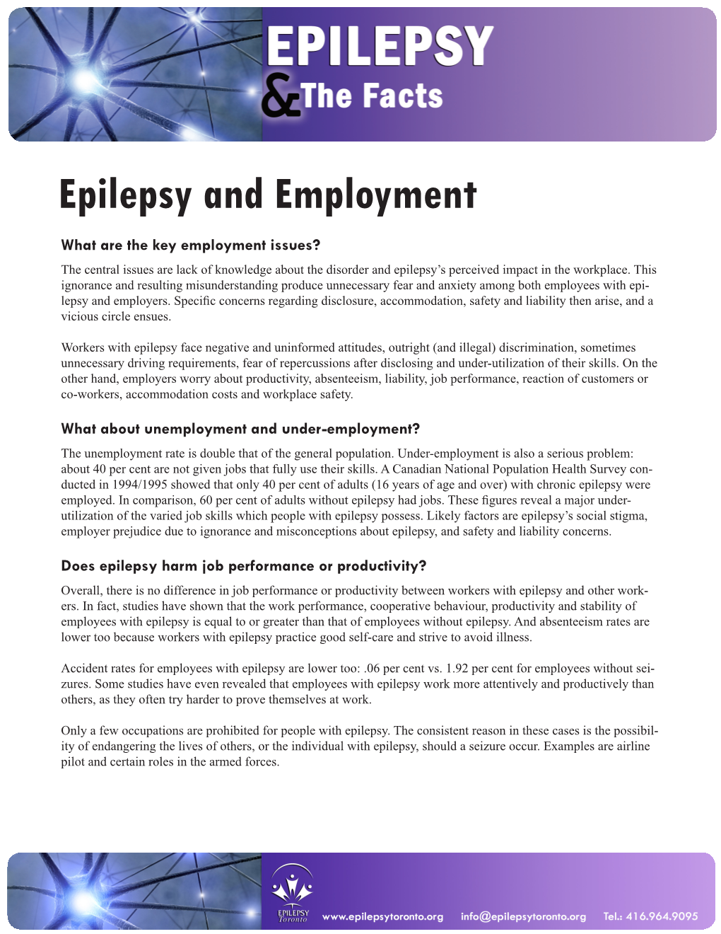 Epilepsy and Employment